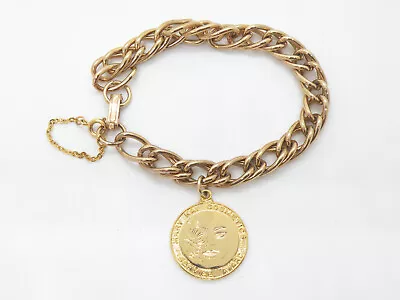 Mary Kay Signed Vintage Cosmetic Service Award Wrist Gold Tone Jewelry Bracelet • $7.90