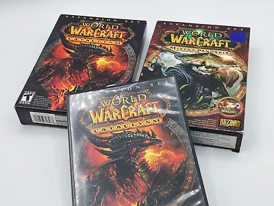 World Of Warcraft LOT 2 PC Expansion Sets In Boxes Cataclysm & Mists Of Pandaria • $21.24