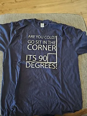 Maths Joke Tshirt Adult Male XL 90 Degrees • £5.99