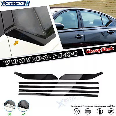 $28.98 • Buy Gloss Black Side Window Stripe Overlay Cover Decor For Nissan Altima 2019-2022