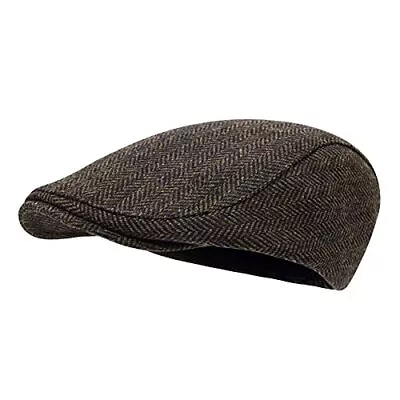 STARANCE MenS Flat Cap Wool Tweed Driving Cap Irish Newsboy Hat • $18.99