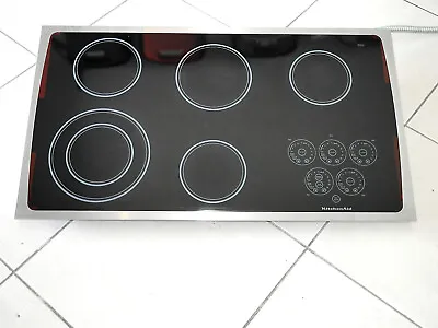 $599 • Buy Kitchenaid Kecc568mss00 36  Electric Touch Control Cooktop Black/stainless Trim