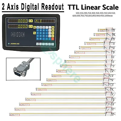 2 Axis DRO Digital Readout Linear Scale For Milling Lathe Machine High Precision • $199.99