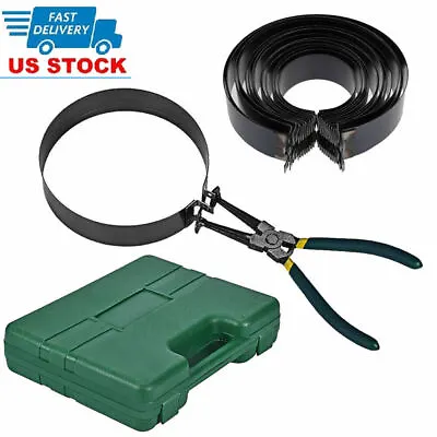 Motorcycle Piston Ring Compressor Cylinder Installer Tool Kit With Plier&14 Band • $26.68