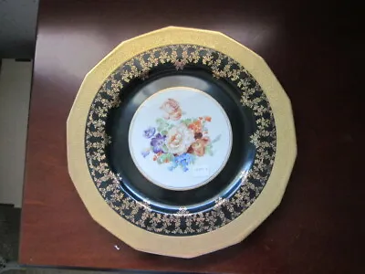 Haviland Limoges Service Plate Black & Gold • £18.97