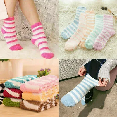 £7.99 • Buy 6Pairs Ladies Women Winter Warm Soft Fluffy Bed Socks Lounge Slipper Fleece Sock