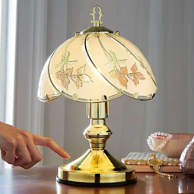 £29.99 • Buy Touch Glass Shade Tiffany Style Table LAMP Bedside Table LAMP Touch Bedside LAMP