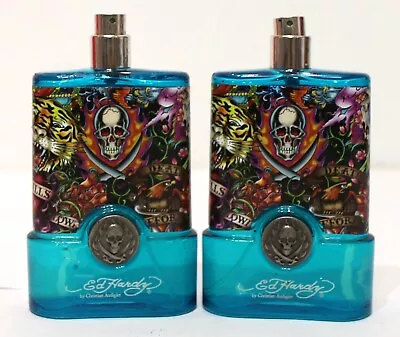 Ed Hardy Hearts & Daggers 100ml Edt For Men X2 • £21.99