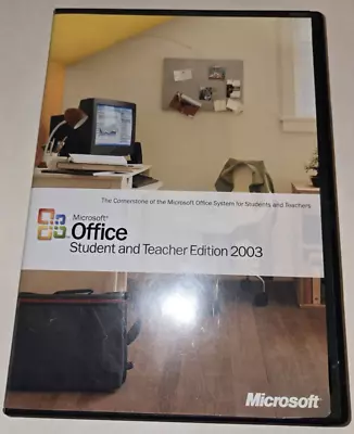 Microsoft Office Student And Teacher Edition 2003 Word Excel With Product Key • $12.95