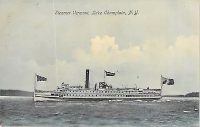 Steamer Vermont Lake Champlain N.Y.  1910 • $2.69