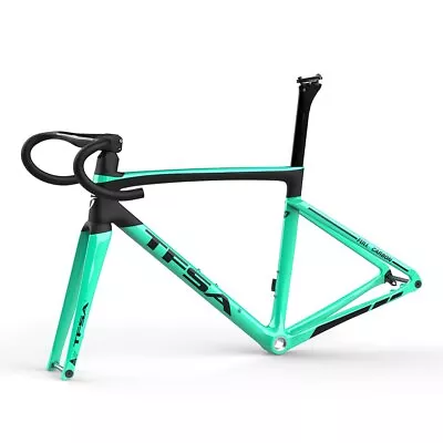 Carbon Road Bike Frame Climbing FULL INTERNAL Disc Brake Handlebar Stem Frameset • $787.20