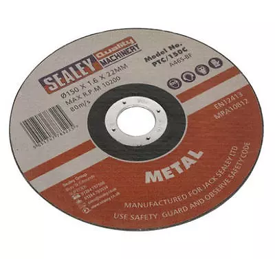 Sealey 150mm X 22mm Bore Mini Metal Abrasive Cut Off/Chop Saw Blade PTC/150C • £4.95