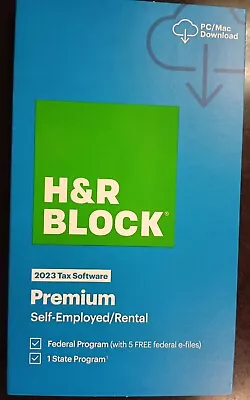 H&R Block 2023 Tax Software Premium Self Employed/Rental • $39.99