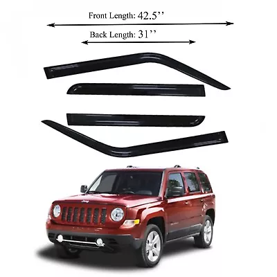 $31.99 • Buy Fits For Jeep Patriot 07-17 Side Window Vent Visor Sun Rain Deflector Guard