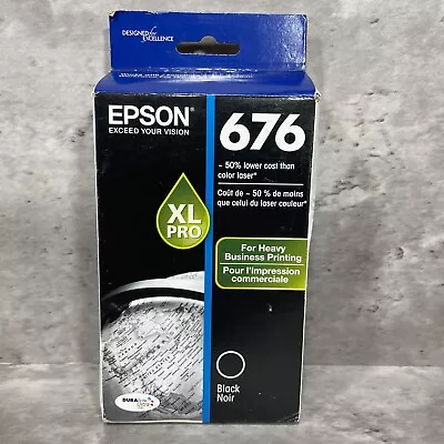 Genuine Epson 676 XL Pro Black Ink Cartridge Expired 04/2018 • $15.98