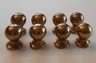 Vintage Brass Round Ball Drawer Pulls Knobs Lot Of (8) • $12.95