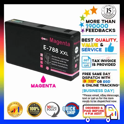 YUDA 788XXL 788 XL NonOEM MAGENTA ONLY Ink Cartridge For Epson WF5190 WF5690 • $12.90