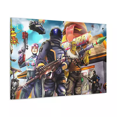 Fortnite Canvas Game Room Kids Fortnite Characters Wall Art Decor • £15.99