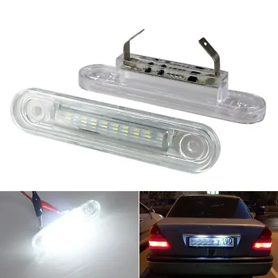 2x White LED License Plate Lights For Mercedes-Benz W124 W201 W202 C/E-Class  • $18.98