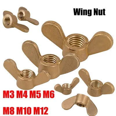 Solid Brass Wing Nuts For Metric Bolts & Screws Brass Wing Nut M4 M5 M6 M8~M12 • $1.85