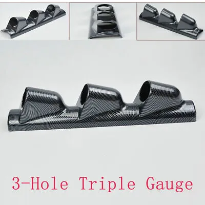 $45.04 • Buy US Universal A Pillar Dash Panel Trim Mount Carbon Fiber Triple Gauge Pod Holder