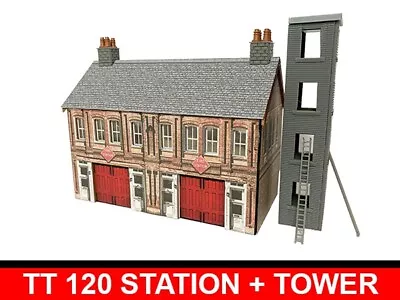 TT 120 Fire Station With Training Tower 1:120 Model Railway • £12.99