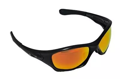 Oakley Mr. Ms. Glass Pitbull Black OO9161 04 PIT BULL Fire Red Polarized Used • $238.48