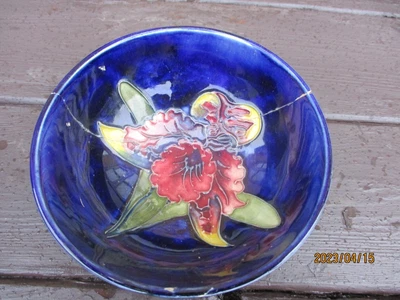£13 • Buy Moorcroft Pottery  Orchid Pattern Bowl A/f