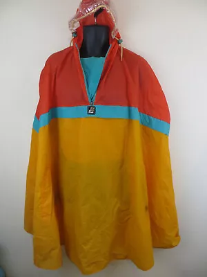 K-Way Poncho Vintage Anorak Windbreaker 90s Retro Festival Coat Multicoloured XL • $60.92