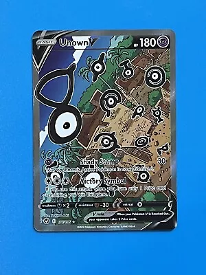 Pokémon TCG Unown V Sword & Shield - Silver Tempest 177/195 Holo Ultra Rare • $0.99