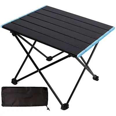 Folding Camping Table With Garden Picnic Tote Bag Portable BBQ Beach Fishing • £10.66