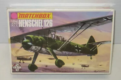 Matchbox PK-26 1/72 WWII German Henschel 126  2 Color Plastic Model Kit • $14.35