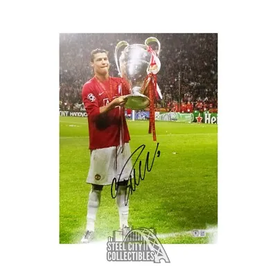 Cristiano Ronaldo Autographed Manchester United 12x16 Photo - BAS LOA (Trophy) • $449.96