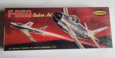 Vintage Aurora F-86D Sabre Jet 1/4  Scale Plastic Model Kit NOS 1960 • $15