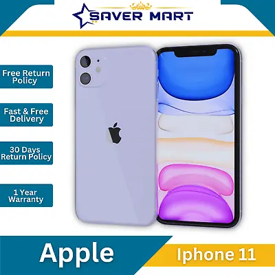 NEW Apple IPhone 11 - 64GB IOS Unlocked Smartphone - Purple Color A+ Pristine • £245.59