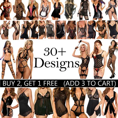 £8.09 • Buy Women Sexy Lingerie Underwear Babydoll Bodysuit Erotic Sleepwear Nightwear Thong