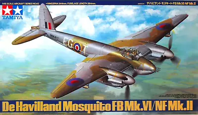 Tamiya 1/48 British DeHavilland Mosquito FB Mk.VI/NF Mk.II 61062 • $36.80