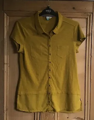 Brand New Women's White Stuff Mustard Button Up Top With Contrast Hem Size 8 • £7.99