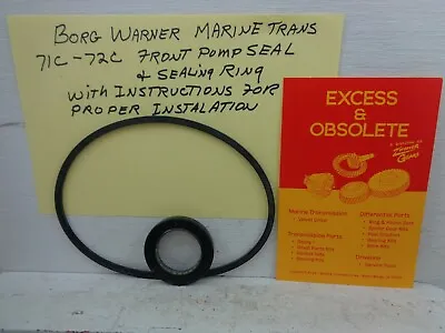 Velvet Drive Borg Warner 71c-72c Front Pump Seal & Pump Gasket With Instructions • $20.50