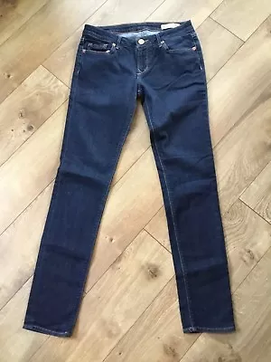 J & COMPANY Dark Wash Denim Stretch Slim Skinny Ankle Jeans Size 28 • $10