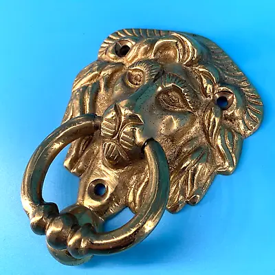 Brass Door Knocker Lion Head Shape Victorian Style Home Door Knocker Door Bell • $17.50