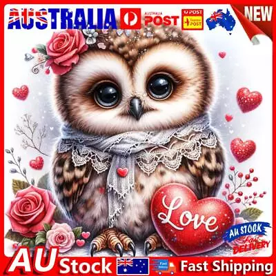 5D DIY Full Round Drill Diamond Painting Heart Flower Owl Kit Home Decor 30x30cm • $10.69