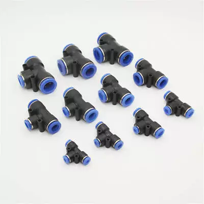 £2.87 • Buy Nylon Pneumatic Reducer Tee Connector 4mm 5mm 6mm 8mm 10mm 12mm Push-In Fitting
