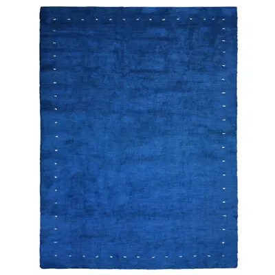 $138.77 • Buy Hand Knotted Gabbeh Silk Mix Area Rug Contemporary Blue BBH Homes BBLSM101