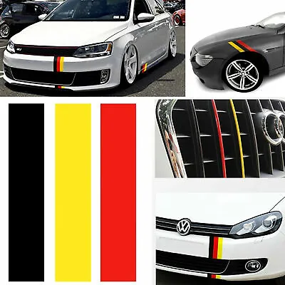 $8.99 • Buy 9.8  Germany Flag Style Color Stripe Decal Sticker For Audi BMW Mercedes VW Car