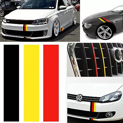 9.8  Germany Flag Style Color Stripe Decal Sticker For Audi BMW Mercedes VW Car • $8.99