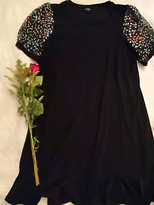 Black Msk Large Dress With Floral Sleeves  • $5