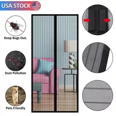 82.5x42.5  Magnetic Screen Door Mesh Curtain Durable Heavy Duty Mosquito Net Bug • $13.15