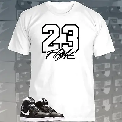 Sneaker Tee Shirt To Match Air Jordan Shoes 23 Flight White Text  Graphic Tee • $32.99