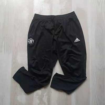 Manchester United  Training Sweatpants Black Adidas BS4326 Polyester Mens XL • $53.93